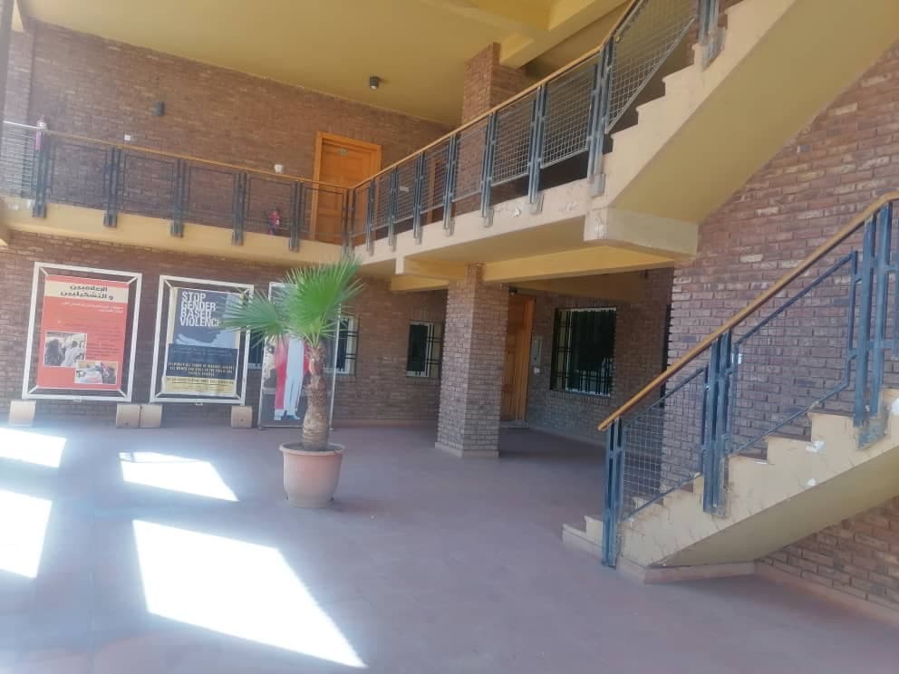 Interior courtyard and staircase of the Regional Institute building